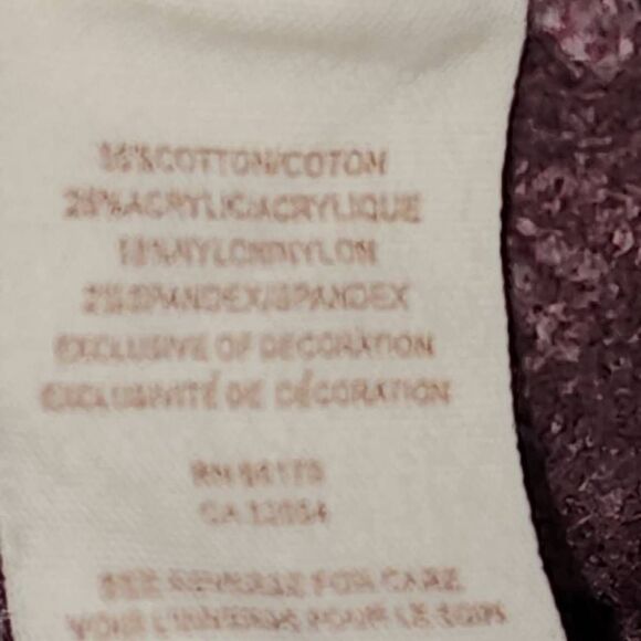 Free People Womens Burgundy Wine Double Breasted Cardigan Sweater Small - Picture 5 of 7